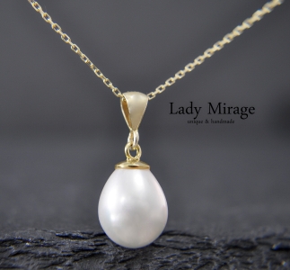 925 silver - chain pearl pendant - drops - timeless - classic - personalized - gold-silver-rose gold - handmade - gift for her